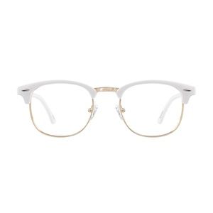 ZENNI BROWLINE GLASSES WHITE